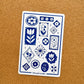 Blue Vintage Florals 4x6 Paper Sticker Sheet