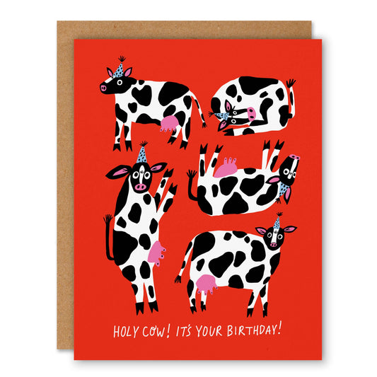 Holy Cow Birthday Greeting Card