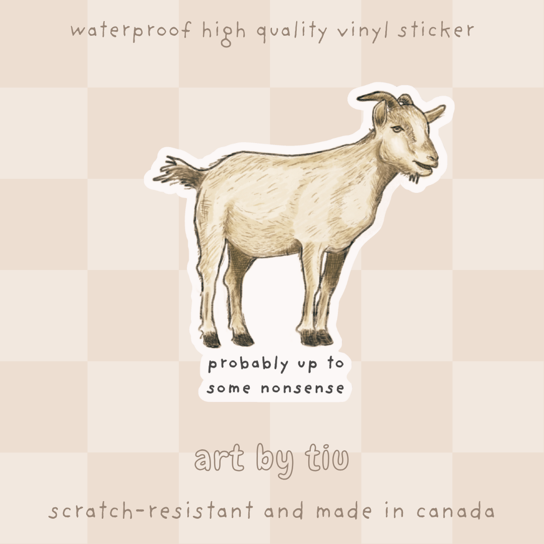 Nonsense Goat Vinyl Sticker
