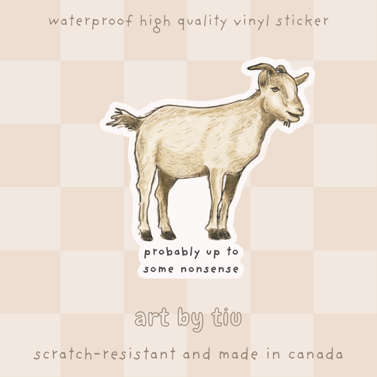 Nonsense Goat Vinyl Sticker