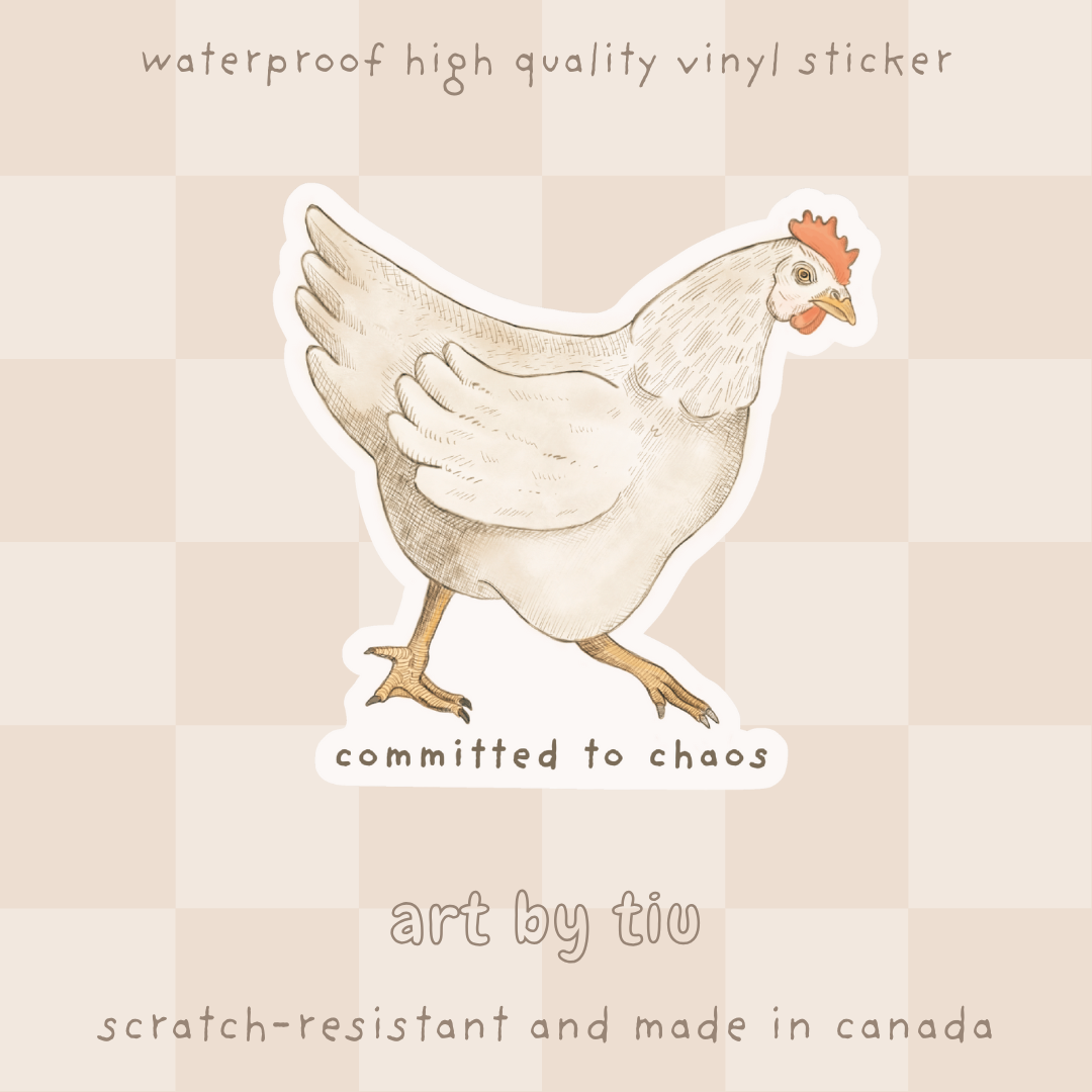 Chaos Chicken Vinyl Sticker