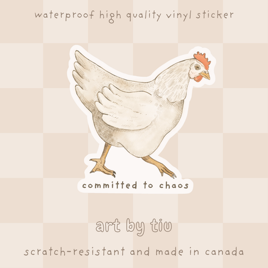 Chaos Chicken Vinyl Sticker