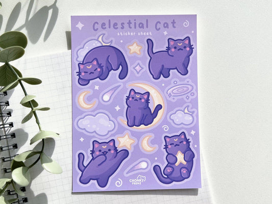 Celestial Cat Sticker Sheet