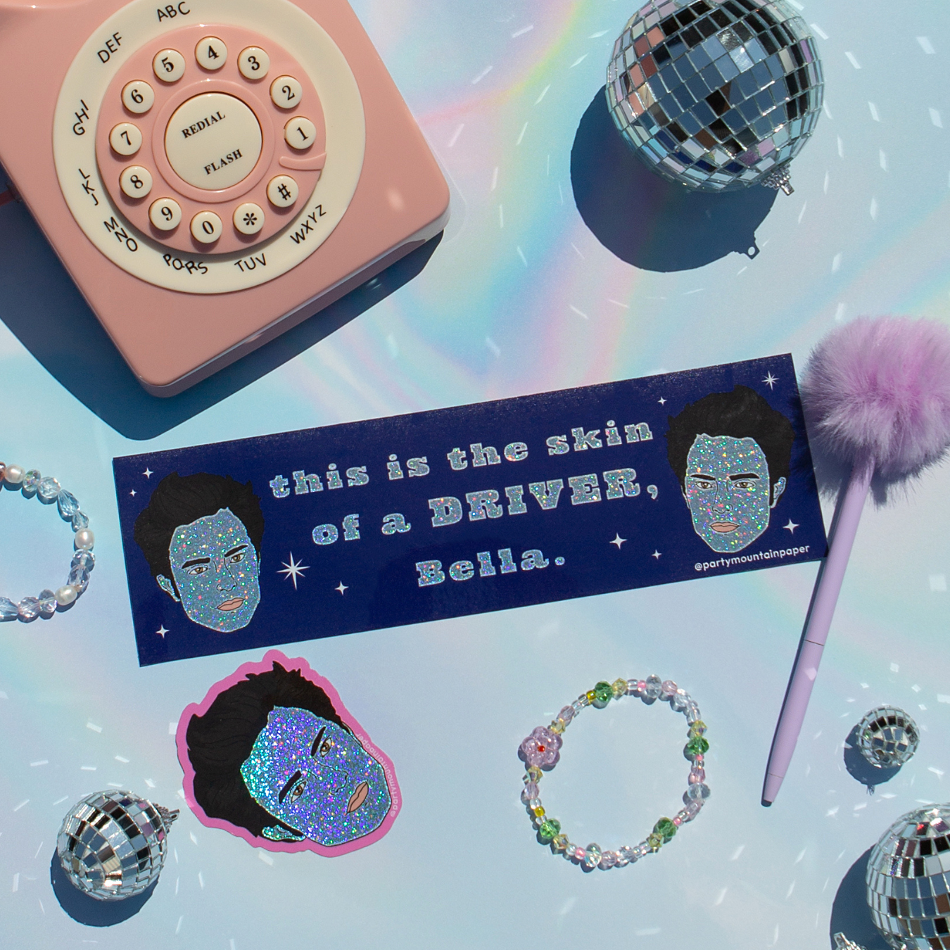 Skin of a Driver Holographic Bumper Sticker