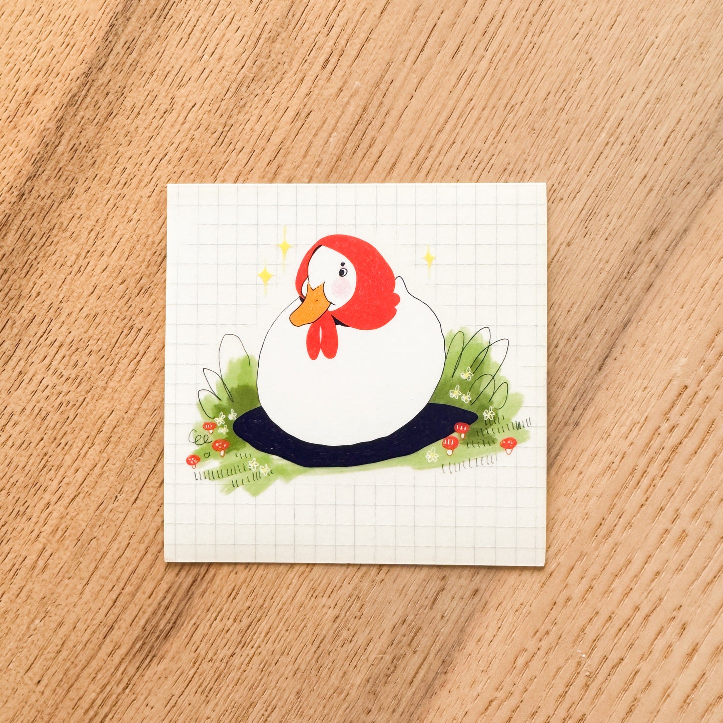 Babushka Duck Transparent Sticker