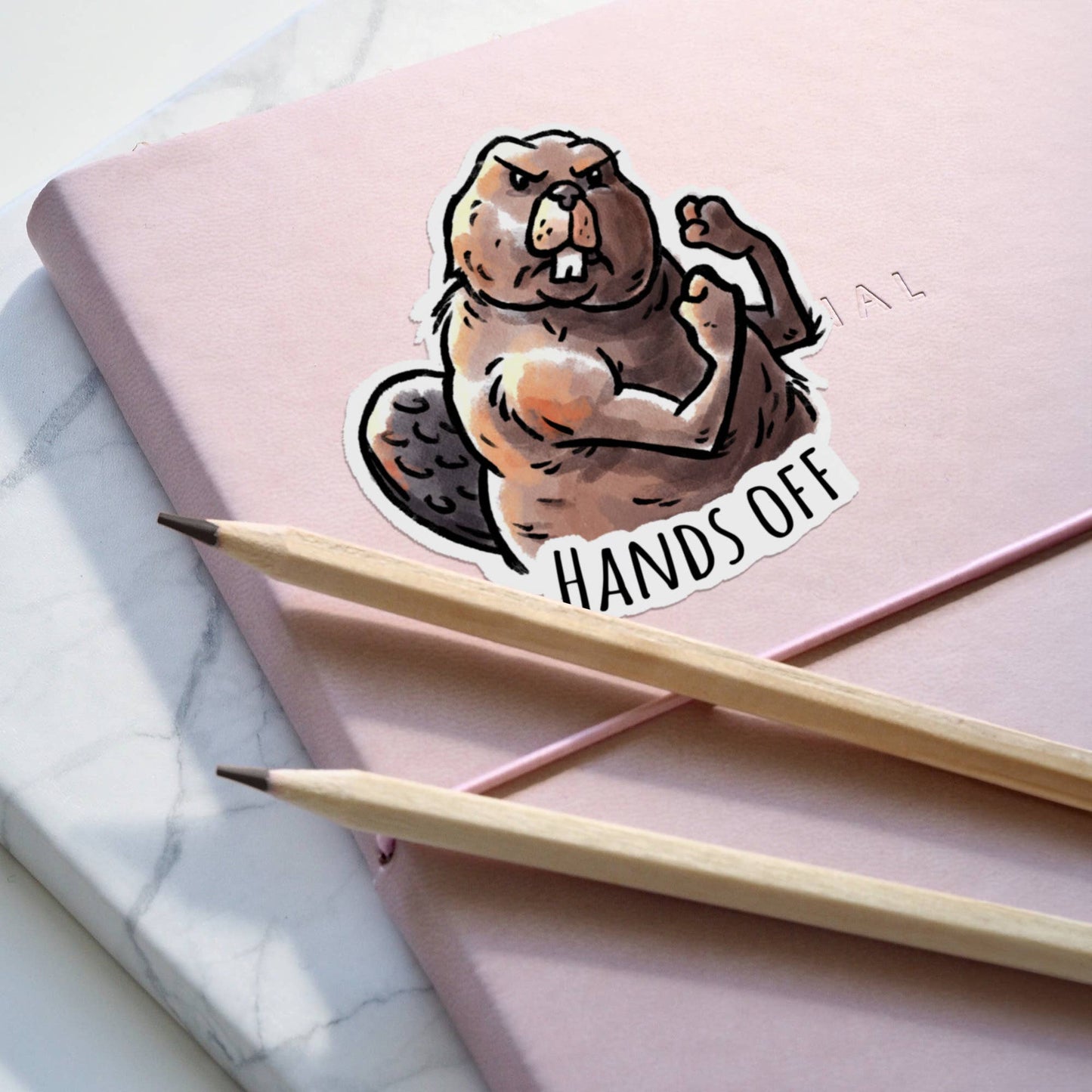 Angry Canadian Beaver Sticker