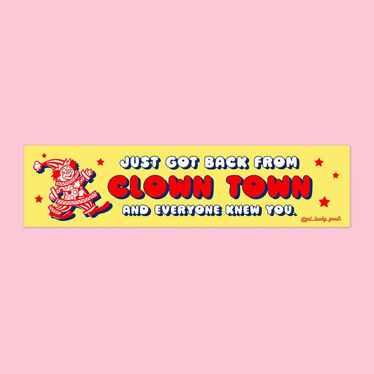 Clown Town Bumper Sticker