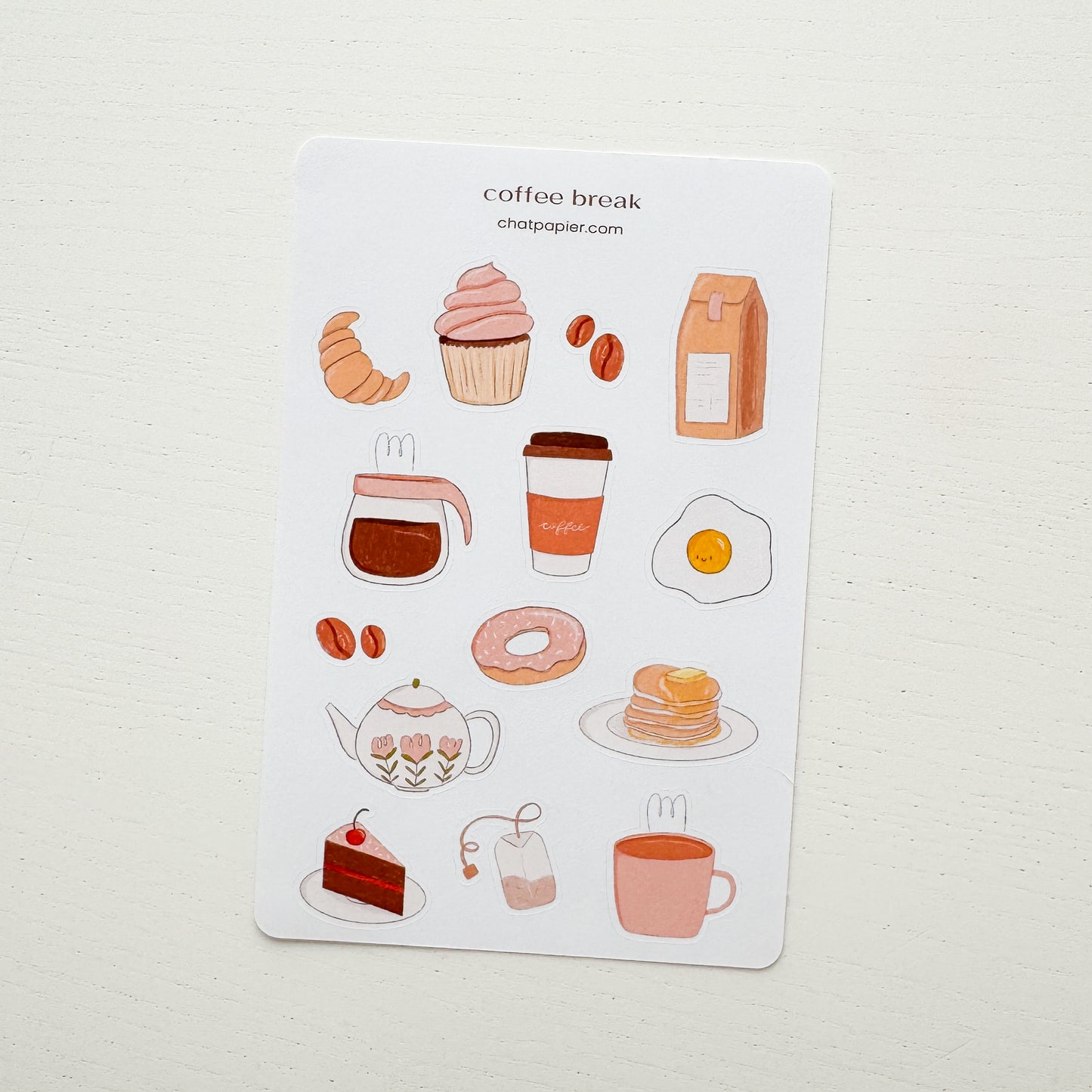 Coffee Break Paper Sticker Sheet