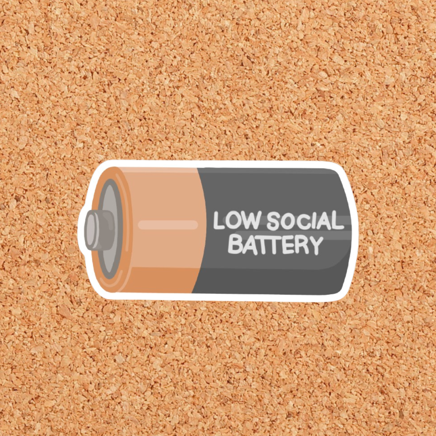 Low Social Battery Sticker