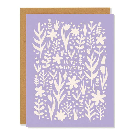 Lavender Anniversary Greeting Card