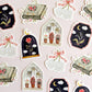 Floral Books Sticker