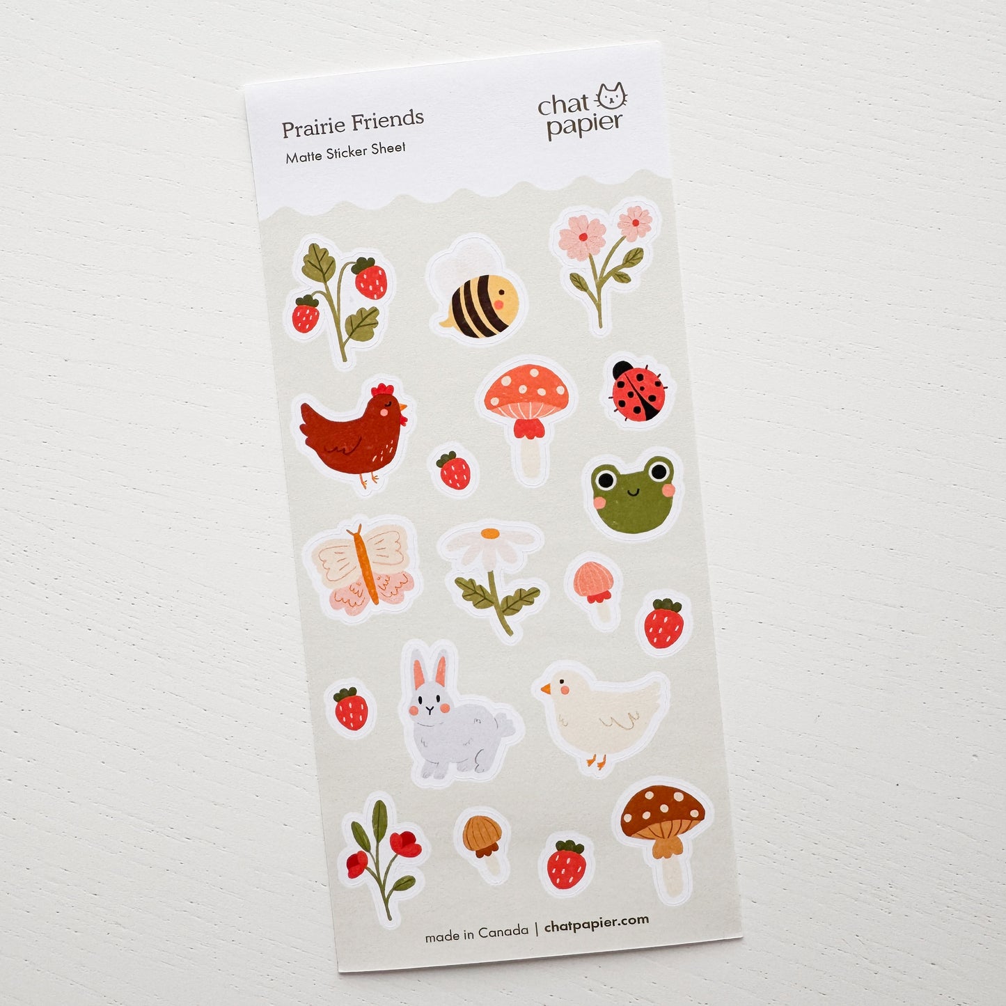 Prairie Friends Paper Sticker Sheet