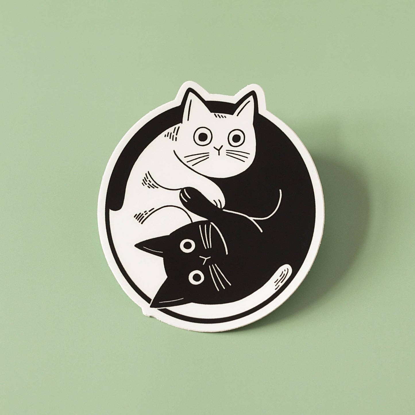 Yin Yang Cats Sticker