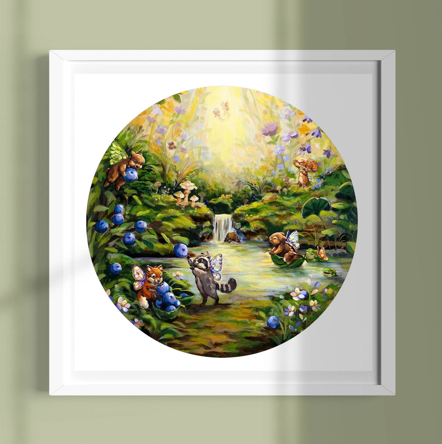 Fairy Animals Forest Art Print - 8x8