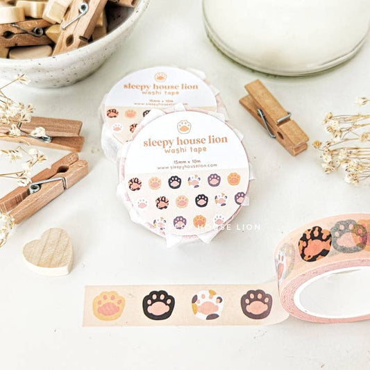 Sleepy House Lion Washi Tape