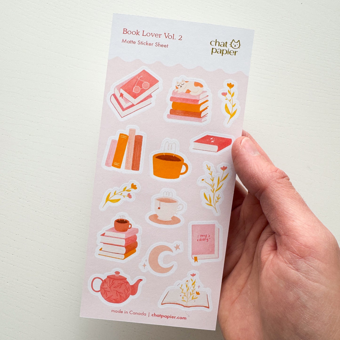 Book Lover Vol 2 Paper Sticker Sheet