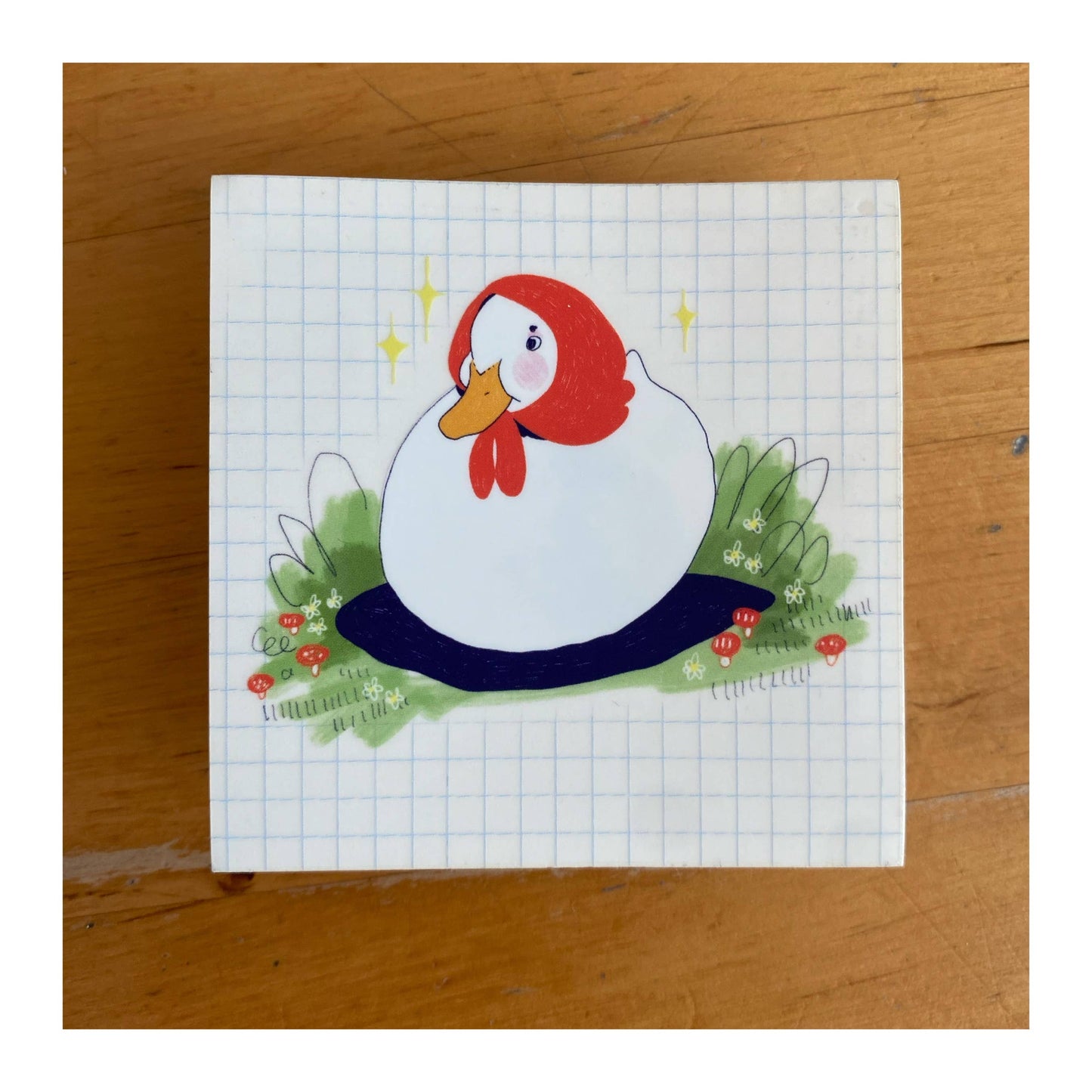 Babushka Duck Transparent Sticker