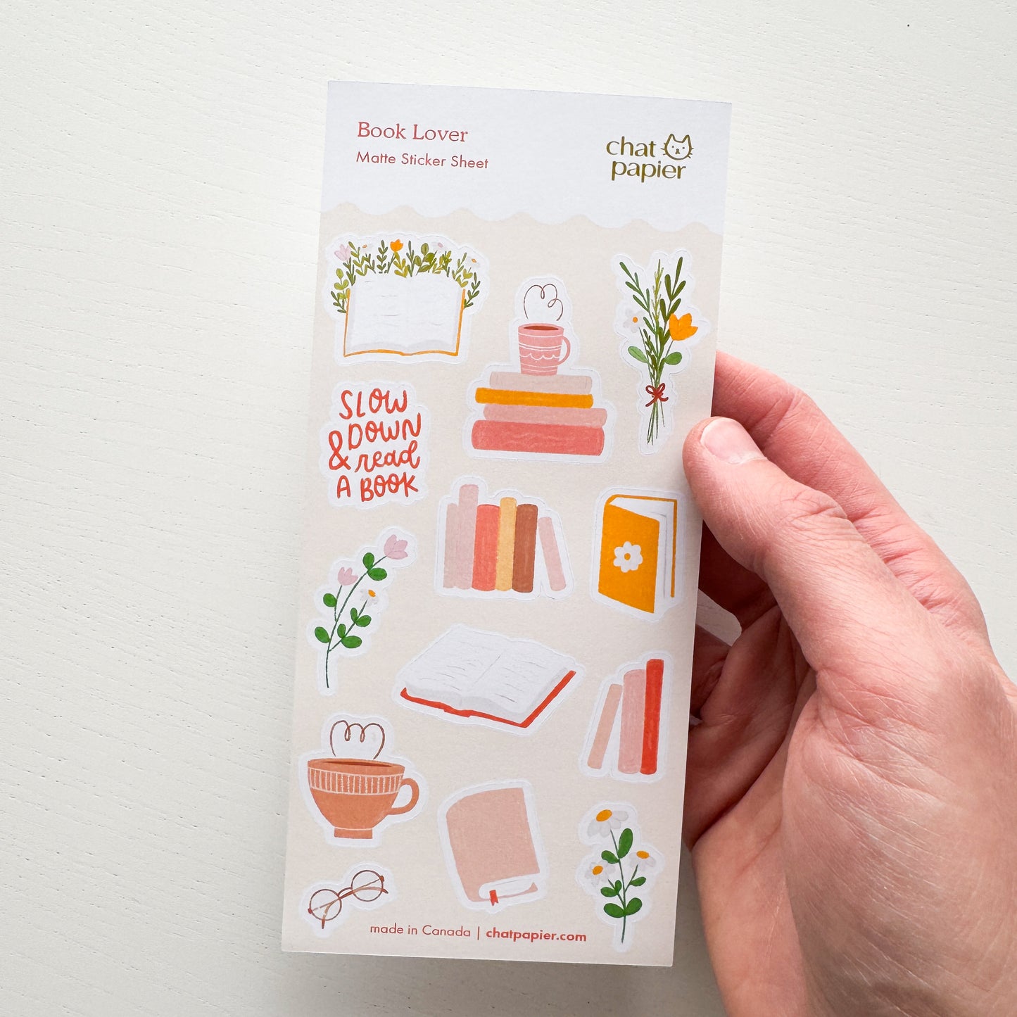 Book Lover Paper Sticker Sheet