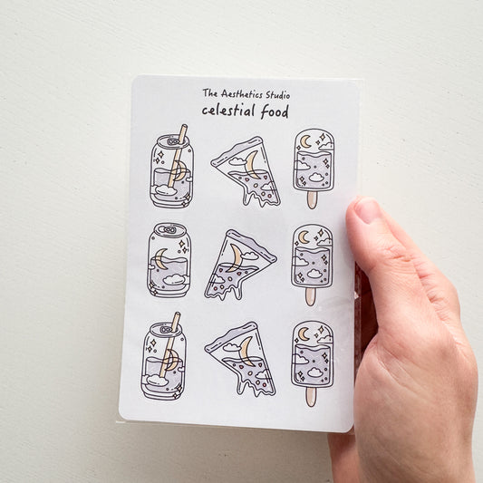 Celestial Food Paper Sticker Sheet