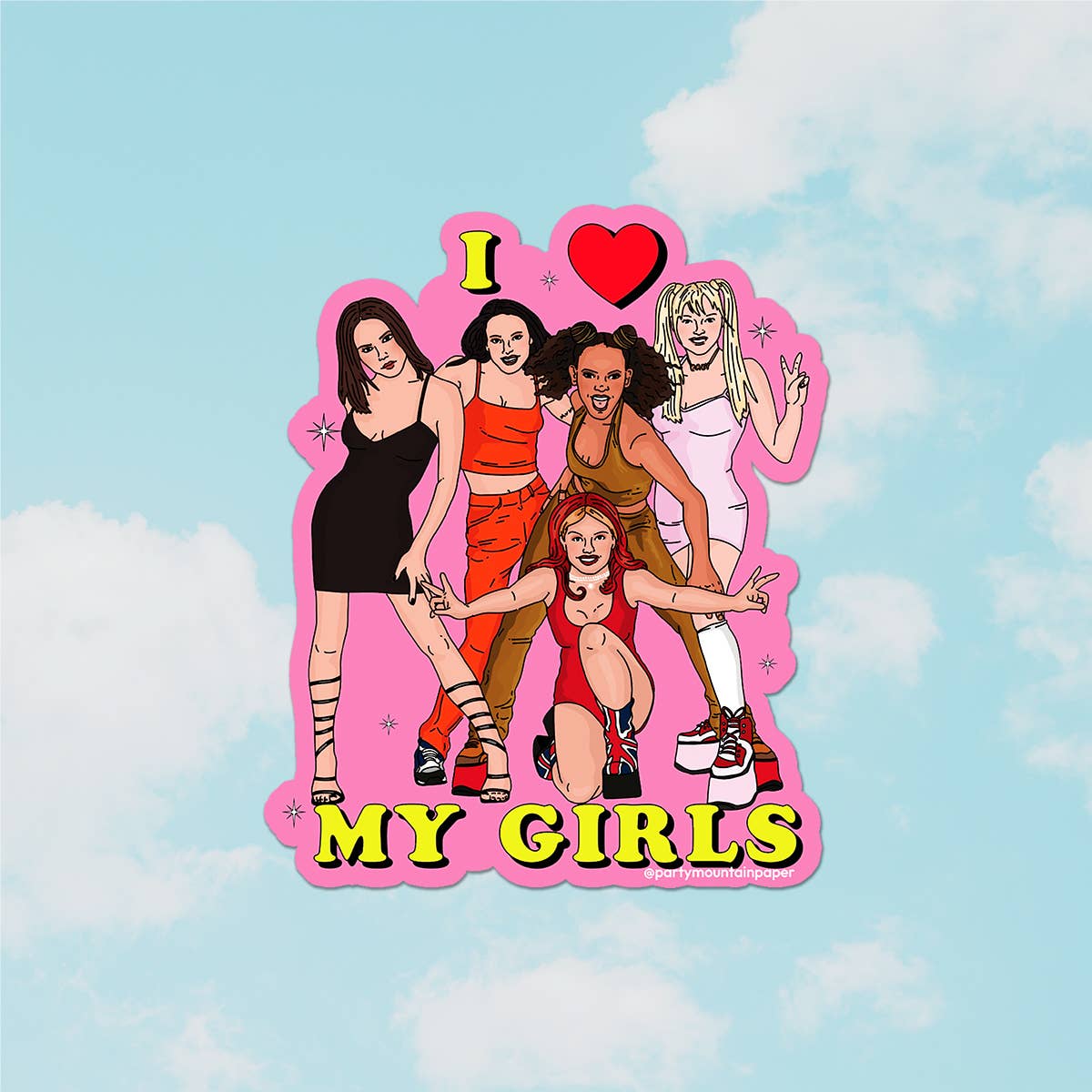 I ♥ My Girls Sticker