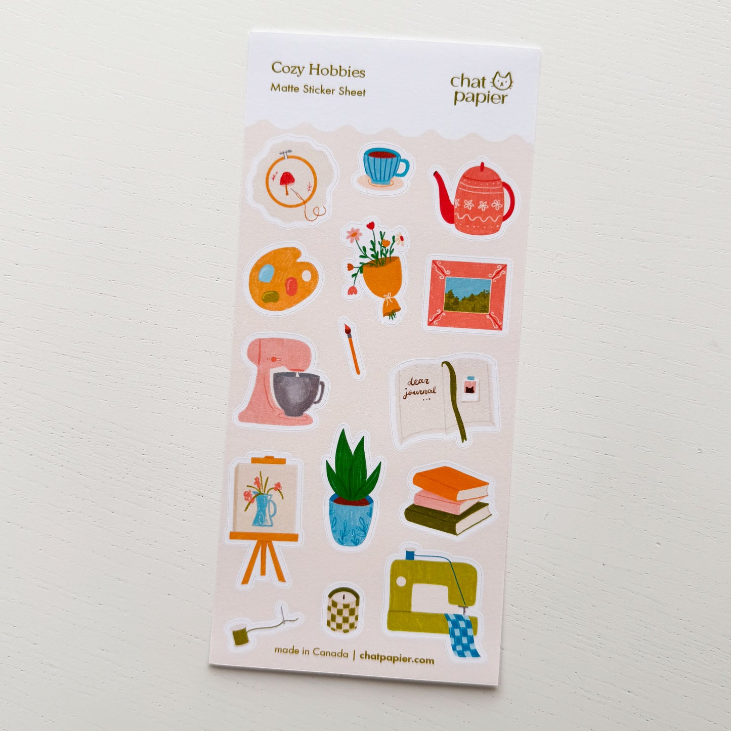 Cozy Hobbies Paper Sticker Sheet