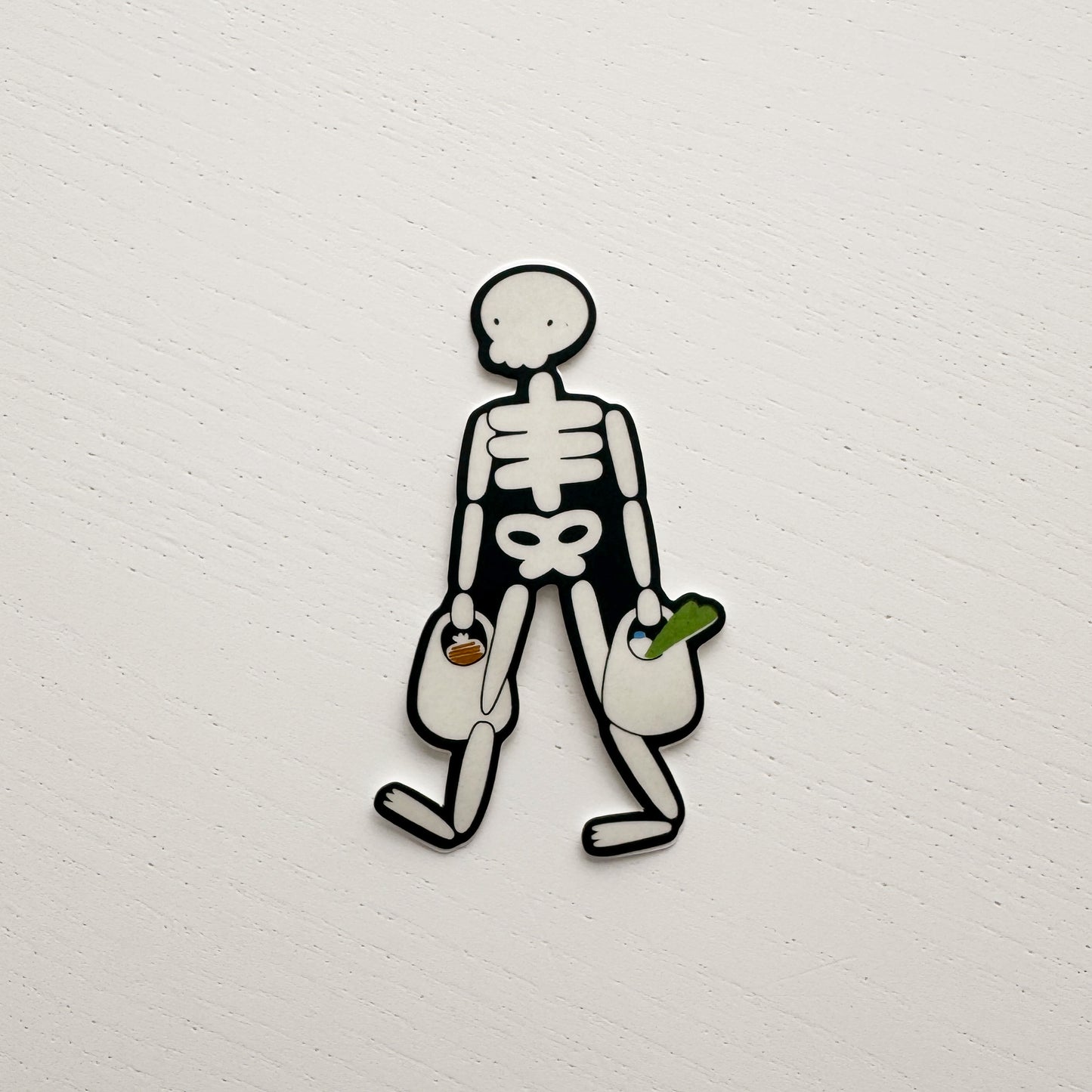 Grocery Skeleton Sticker