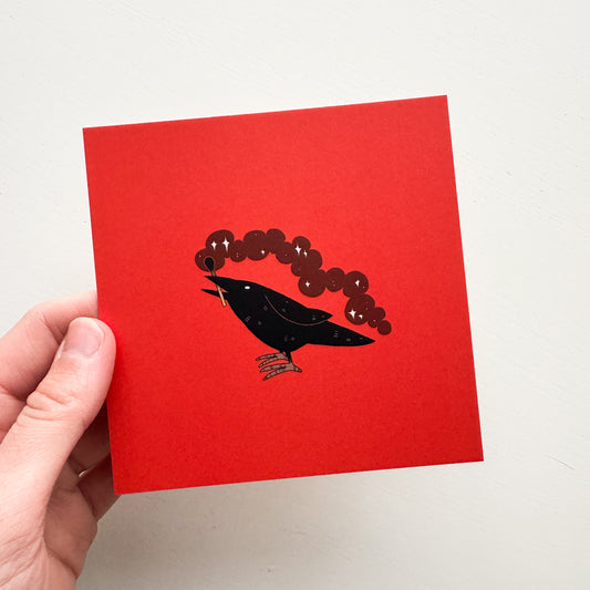 Magical Crow Print 4.72" x 4.72"