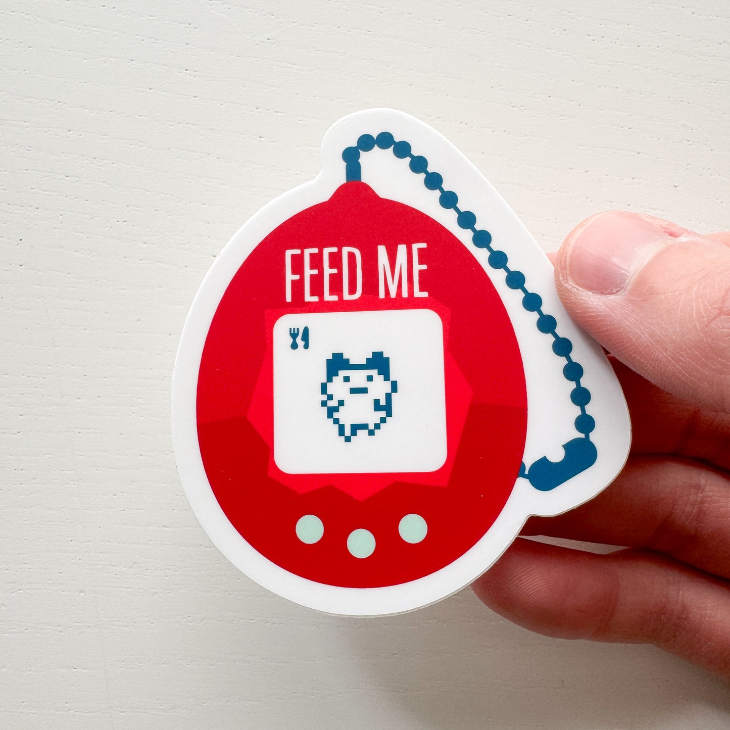 Feed Me Tamagotchi Sticker