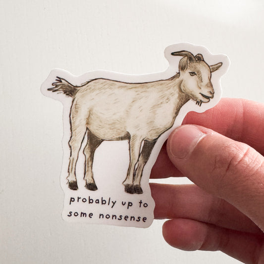 Nonsense Goat Vinyl Sticker