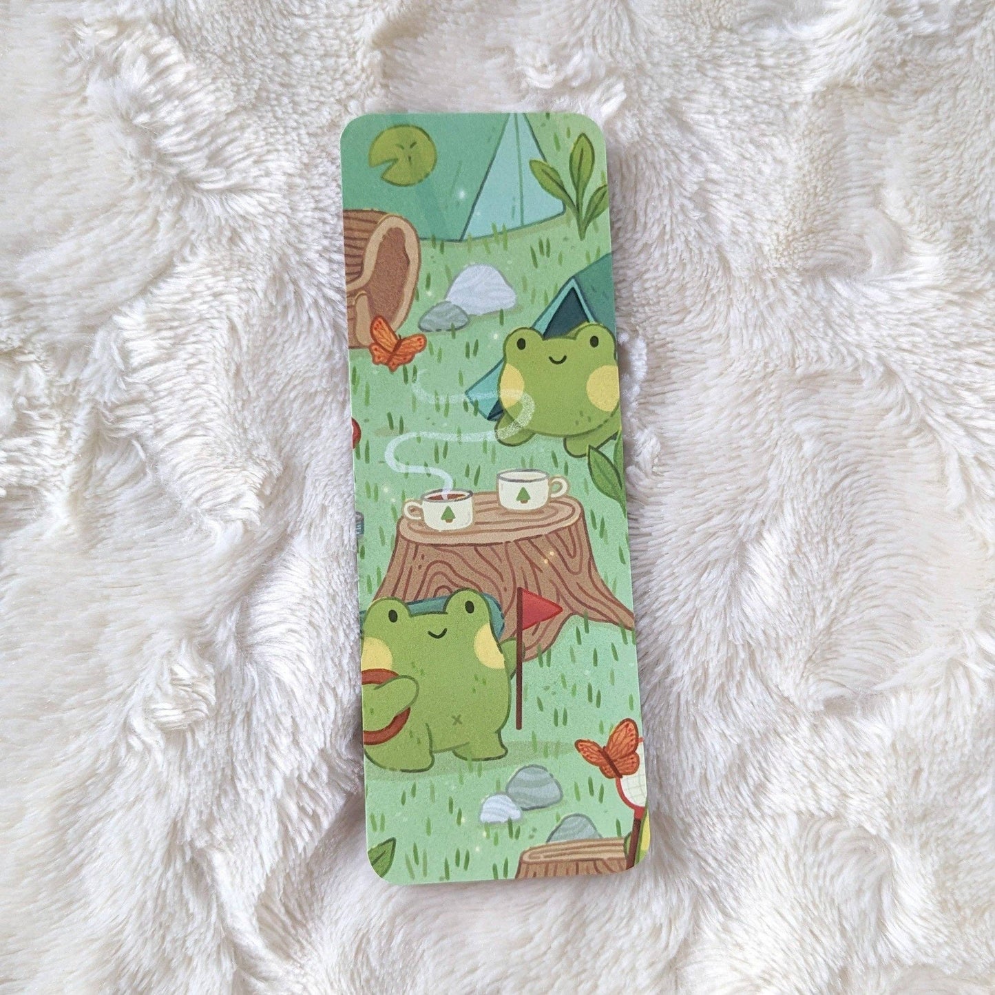 Camping Frogs Bookmark