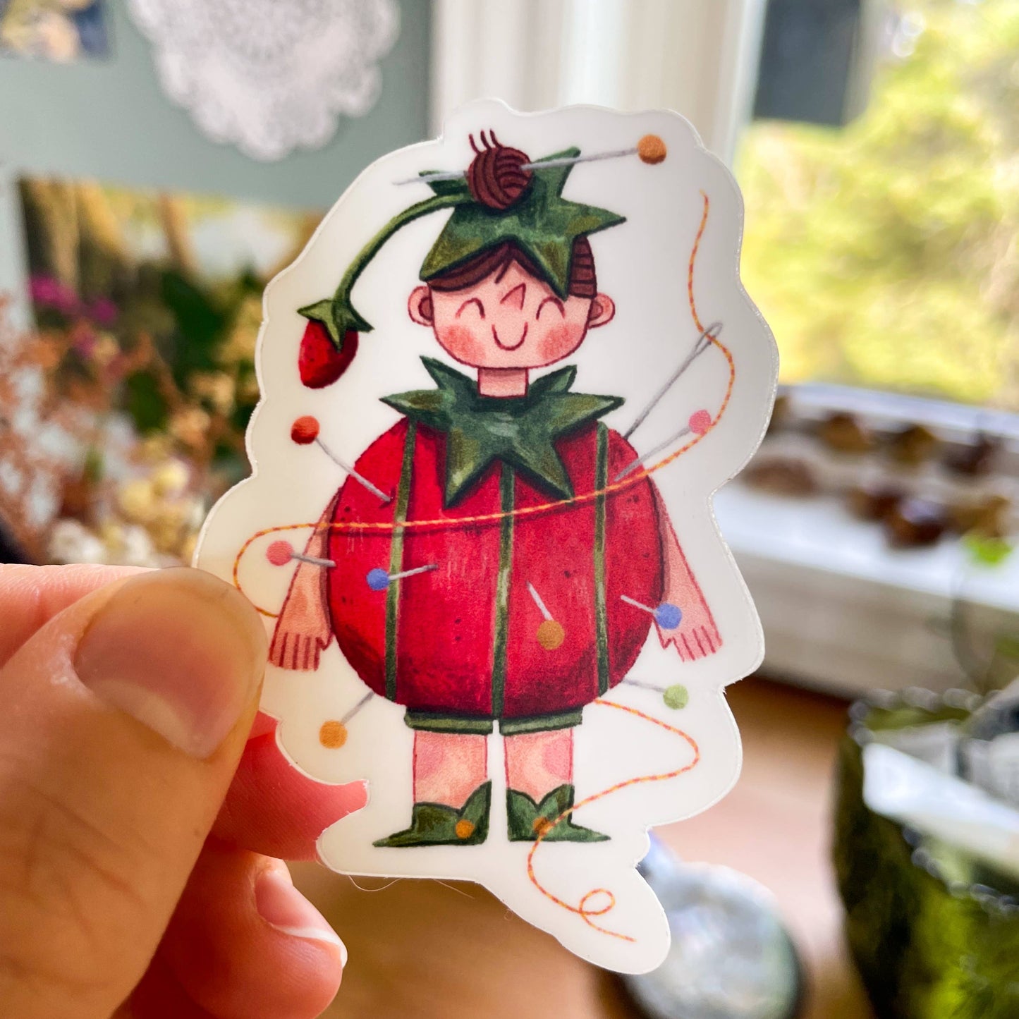 Pin Cushion Vinyl sticker