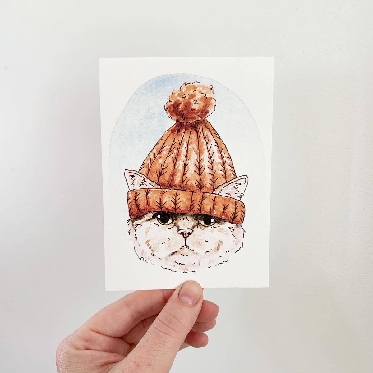 Cat in a Canadian Hat (Toque) Greeting Card