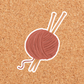 Yarn & Knitting Needles Sticker
