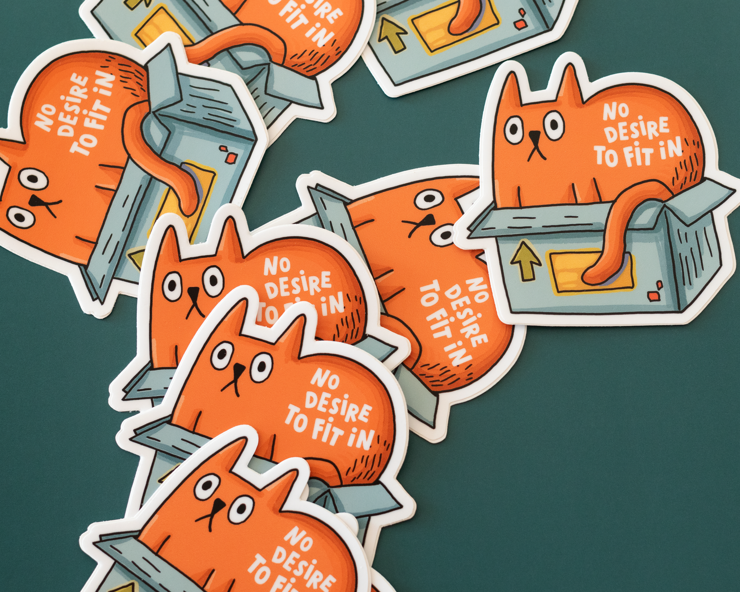 No Desire to Fit In Cat Sticker