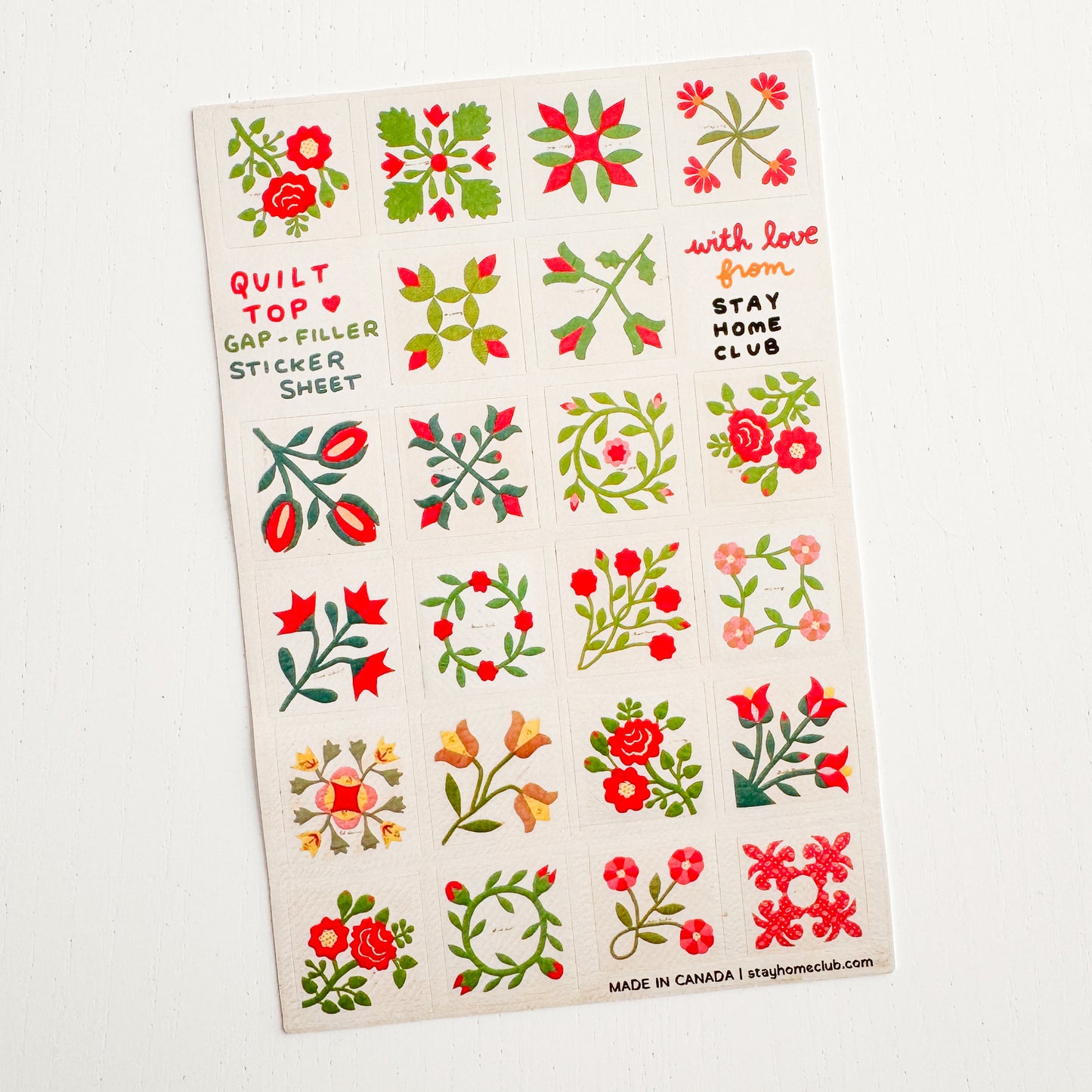 Quilt Gap Filler Sticker Sheet