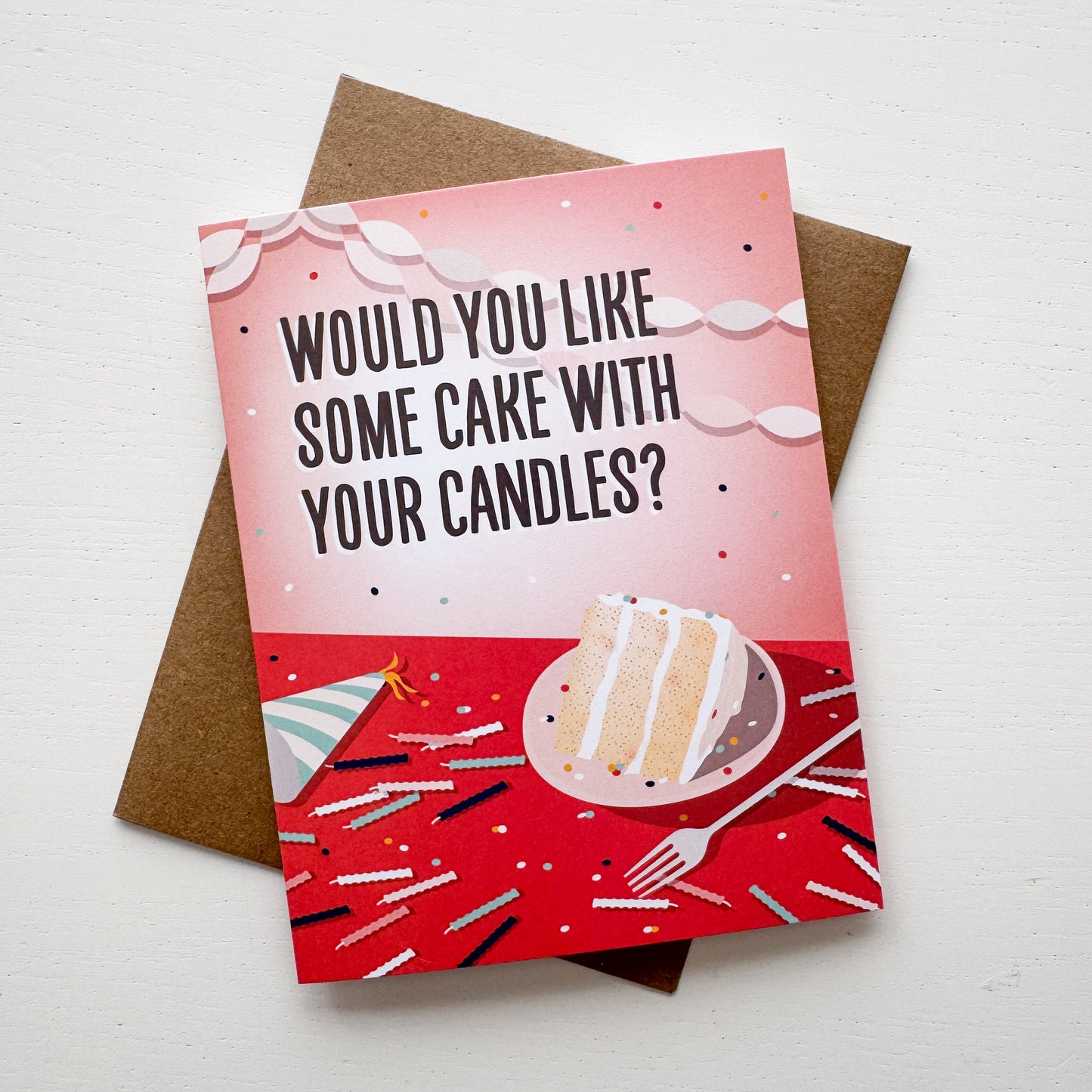 Would You Like Some Cake Birthday Card