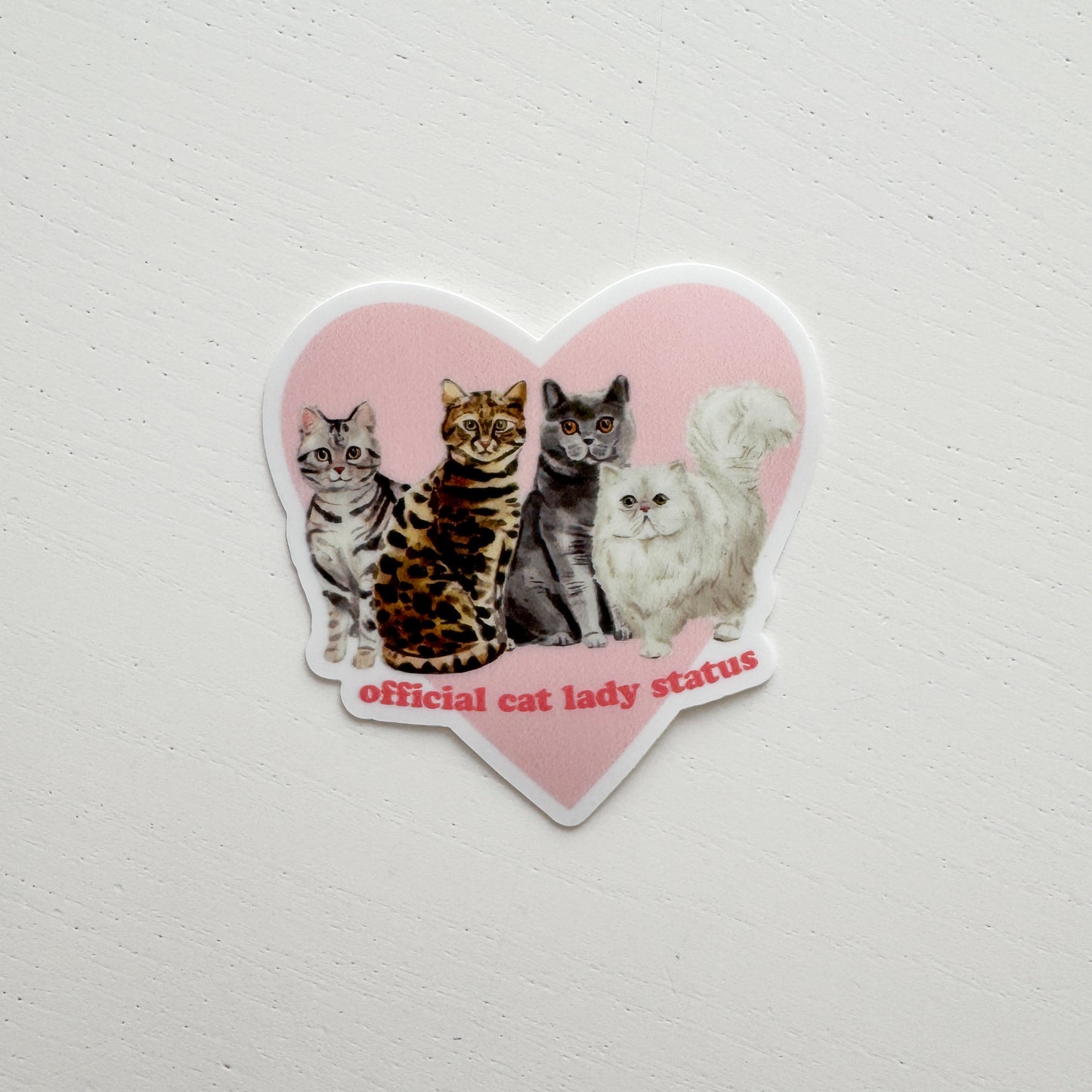 Official Cat Lady Status Sticker