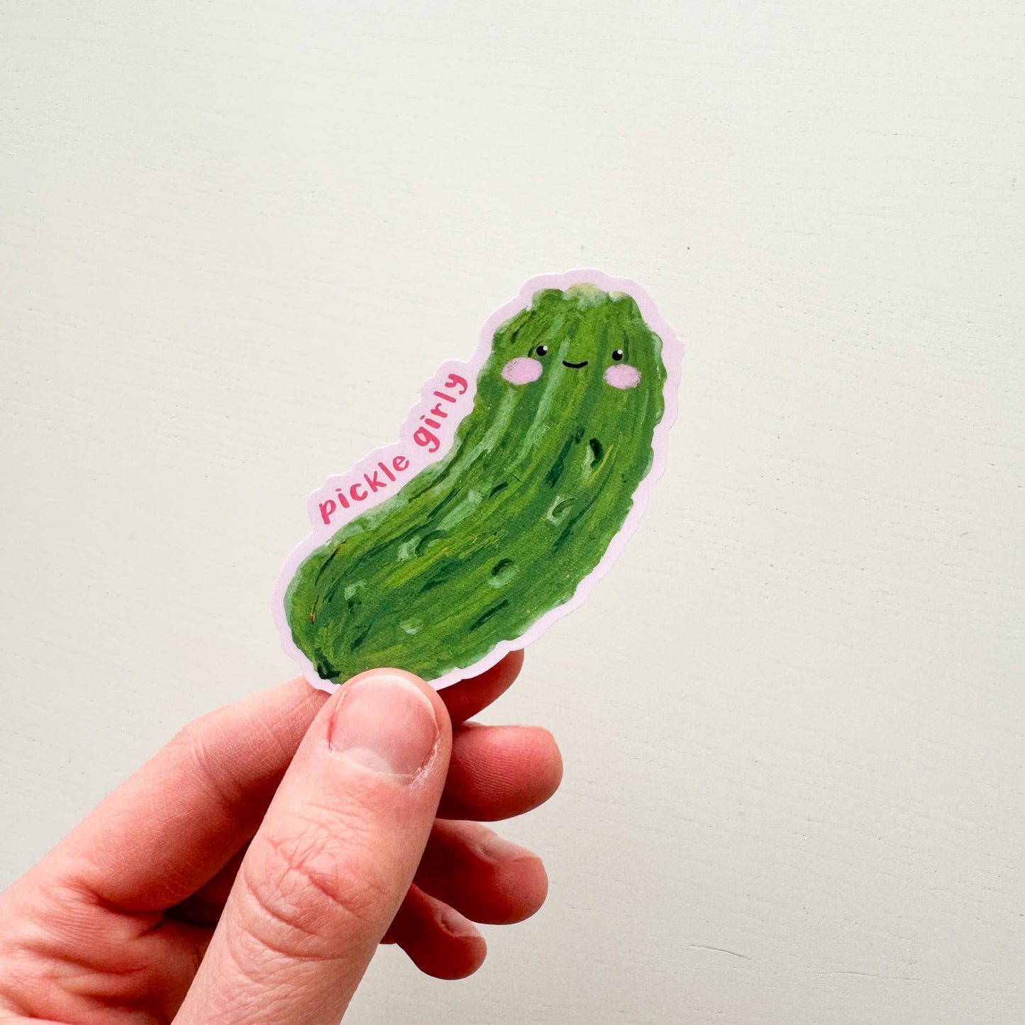Pickle Girly Vinyl Sticker