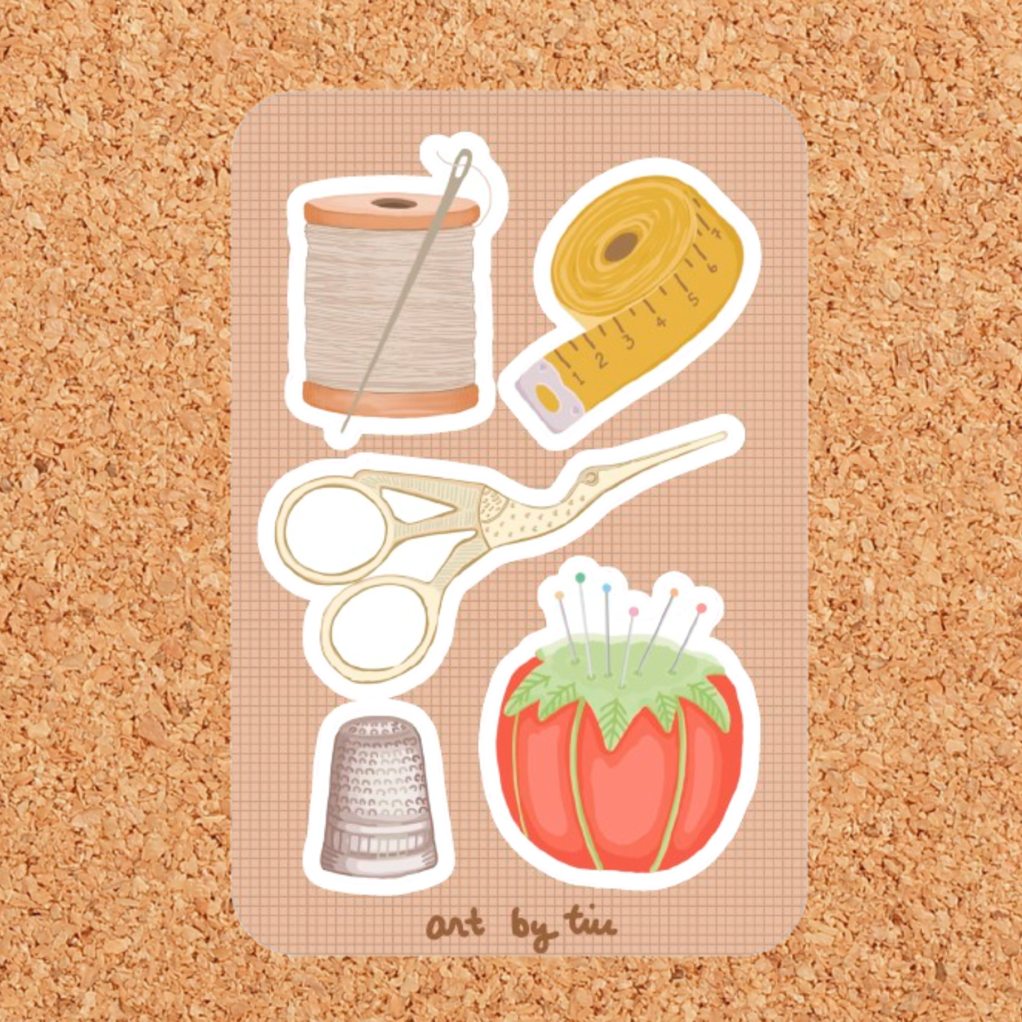 Sewing 4x6 Sticker Sheet
