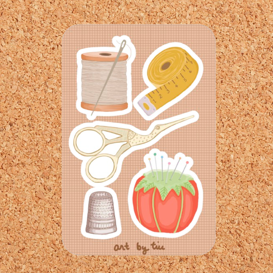 Sewing 4x6 Sticker Sheet