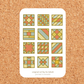 Quilt Blocks 4x6 Vinyl Sticker Sheet