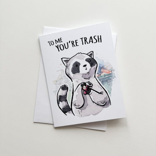 Raccoon Love Card