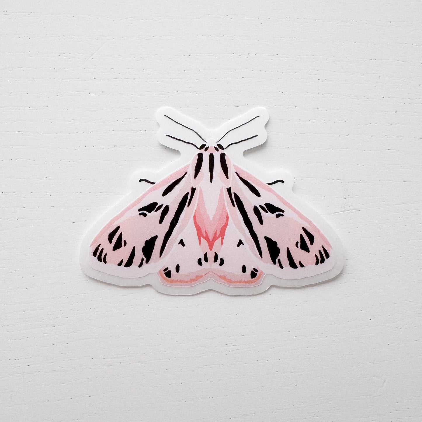 Pink Tiger Moth Sticker