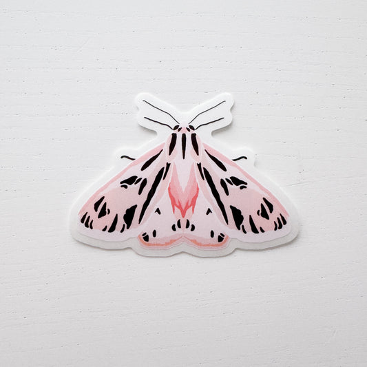 Pink Tiger Moth Sticker