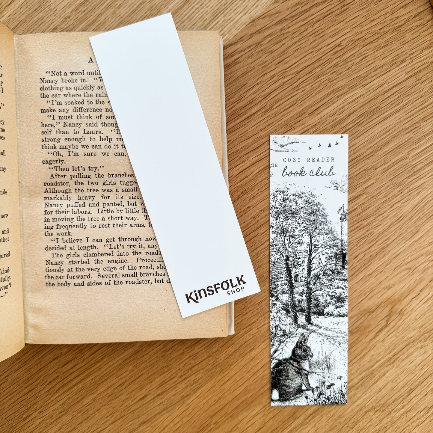 Cozy Reader Book Club Bookmark