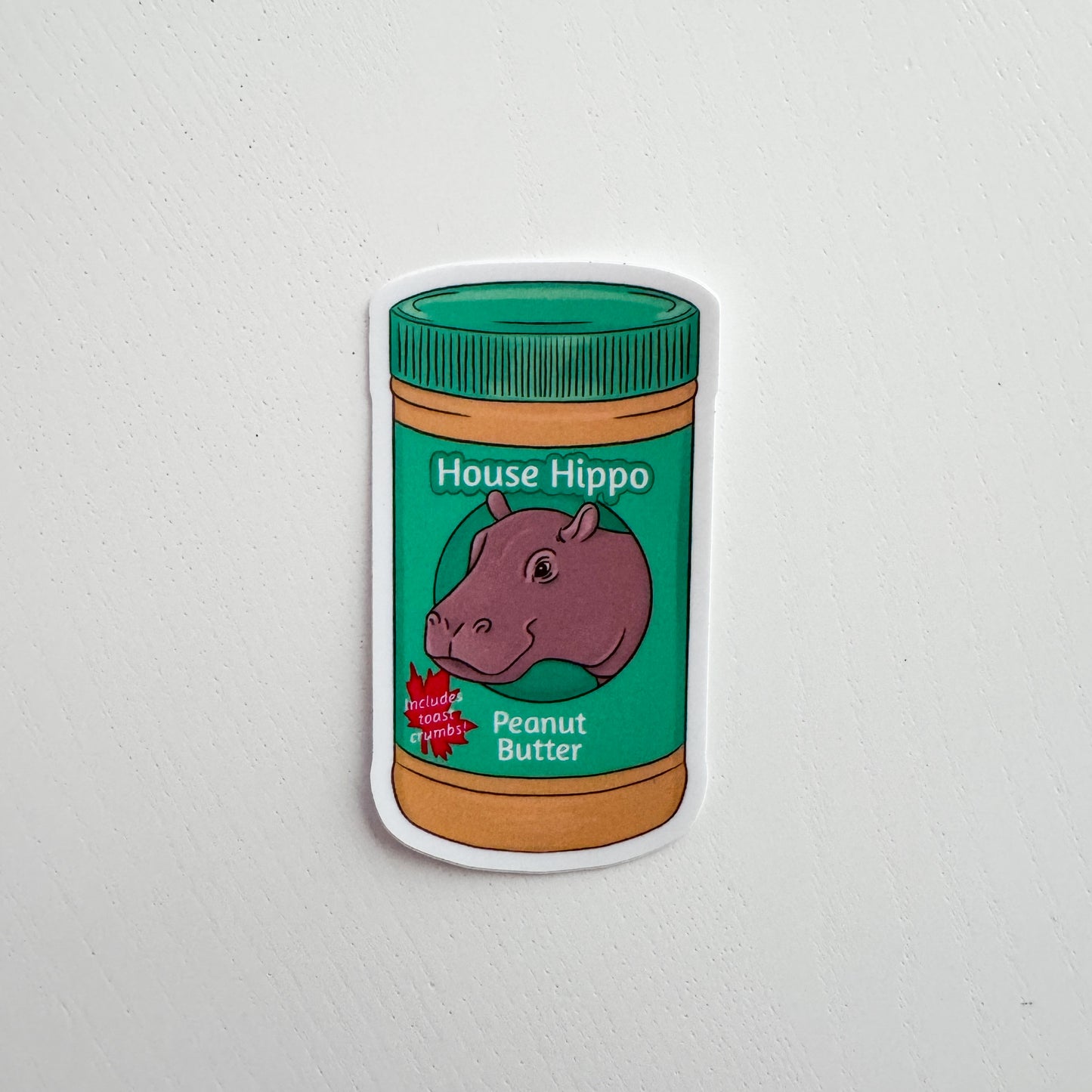 Peanut Butter House Hippo Sticker