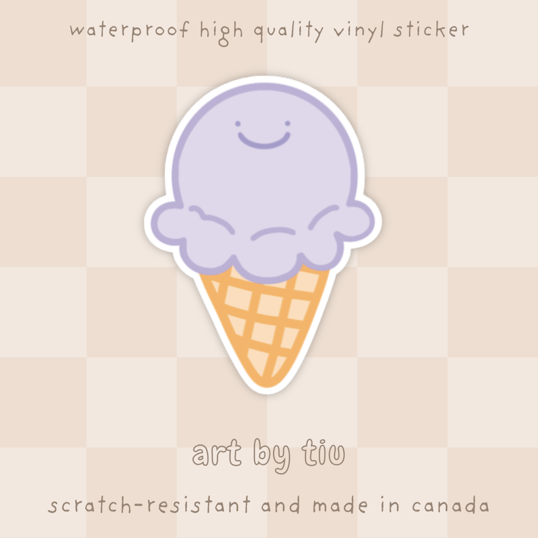 Purple Ice Cream Sticker