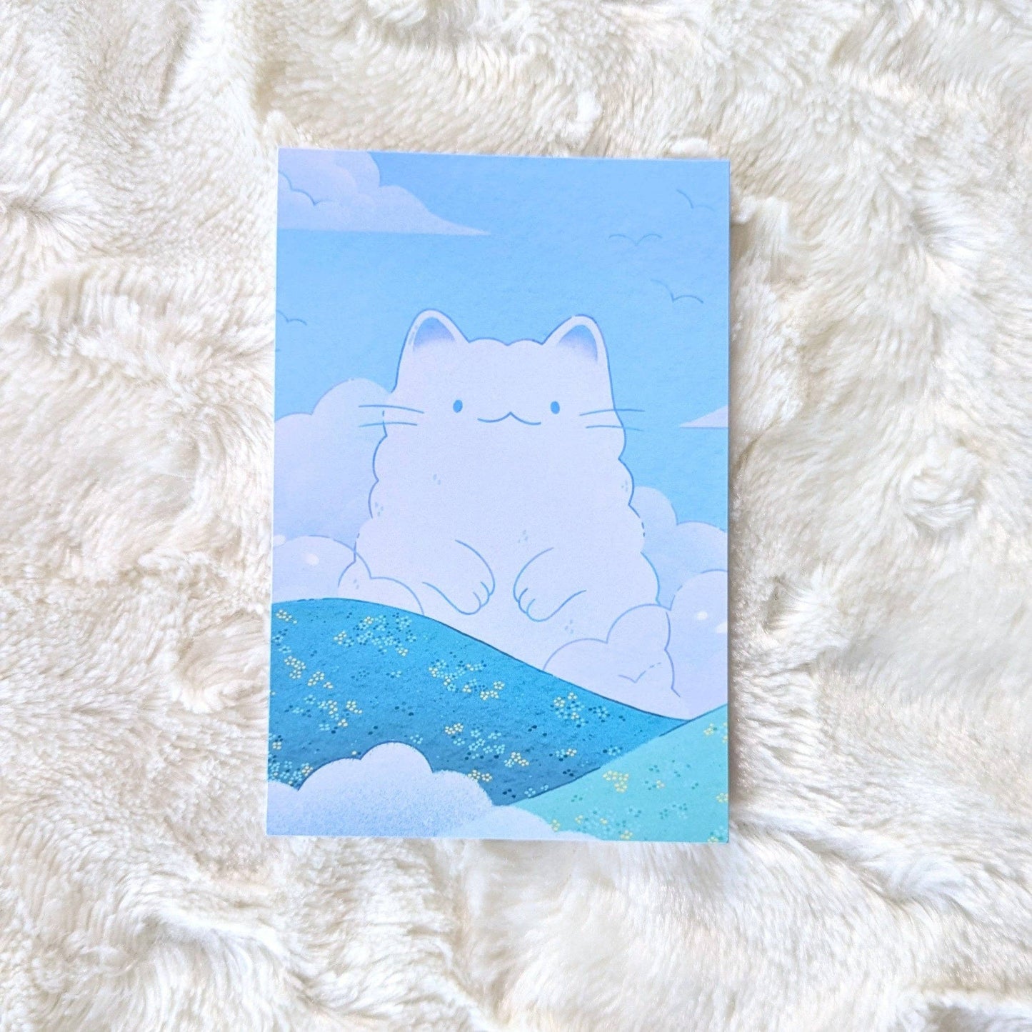 Cloudy Cat Postcard