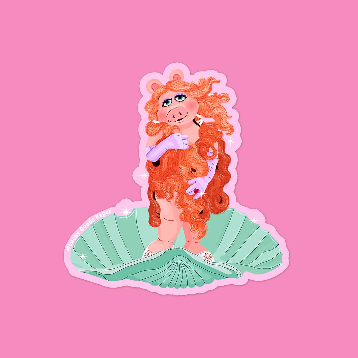 Piggy Goddess Sticker