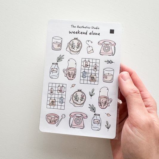 Weekend Alone Paper Sticker Sheet